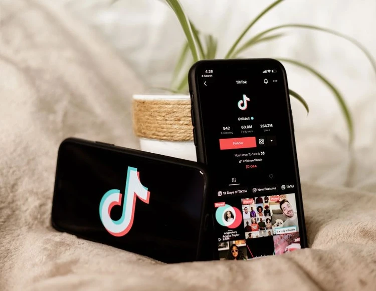 Smartphone con TikTok