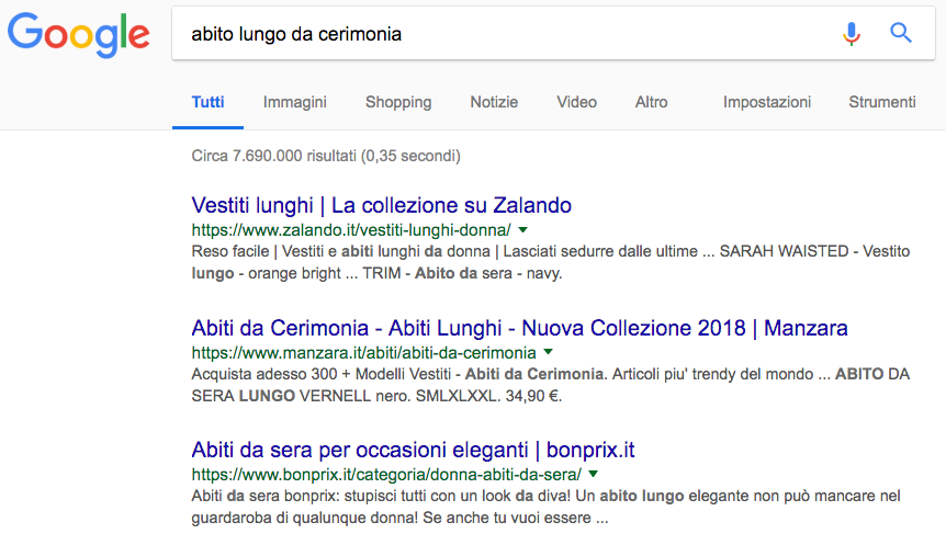 ricerca google
