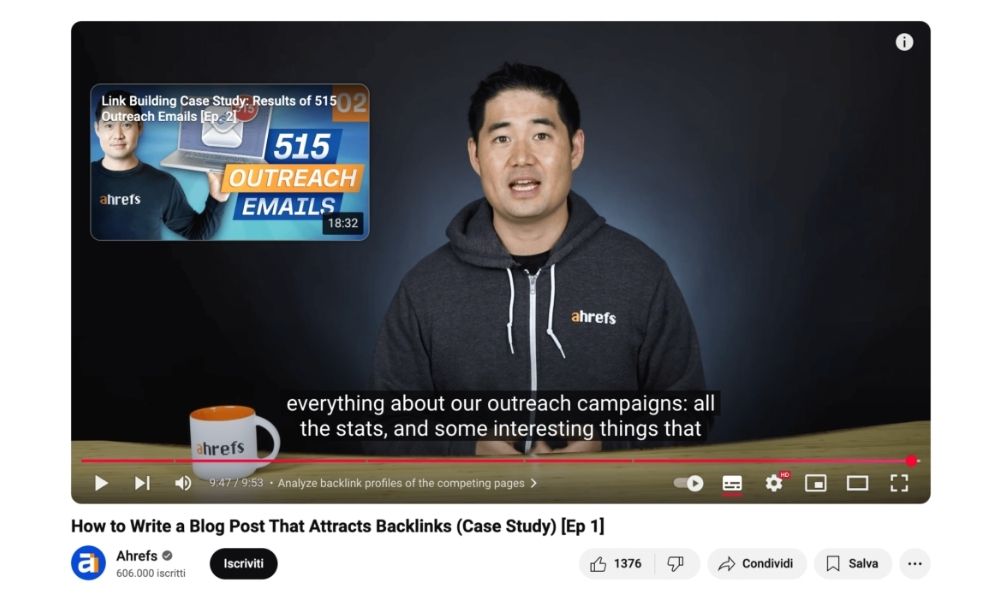 Esempio di video YouTube con titolo SEO corretto
